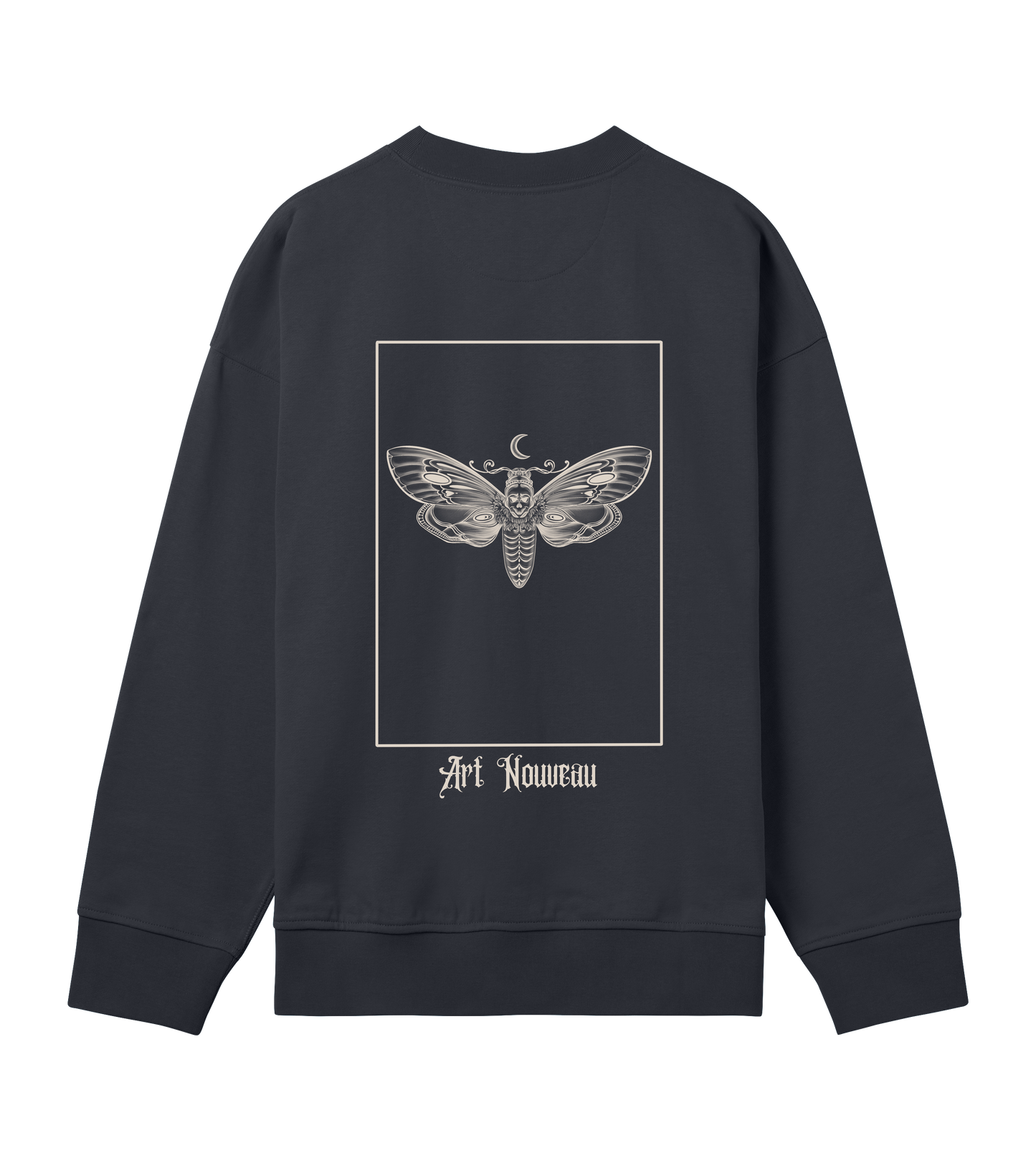 Art Nouveau Inspired Oversized Black Sweater