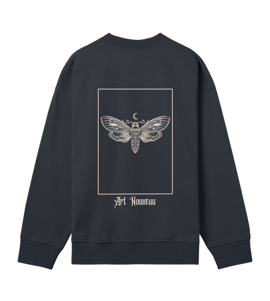 Art Nouveau Inspired Oversized Black Sweater