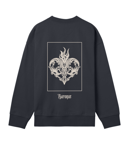 Baroque inspired oversized black sweater