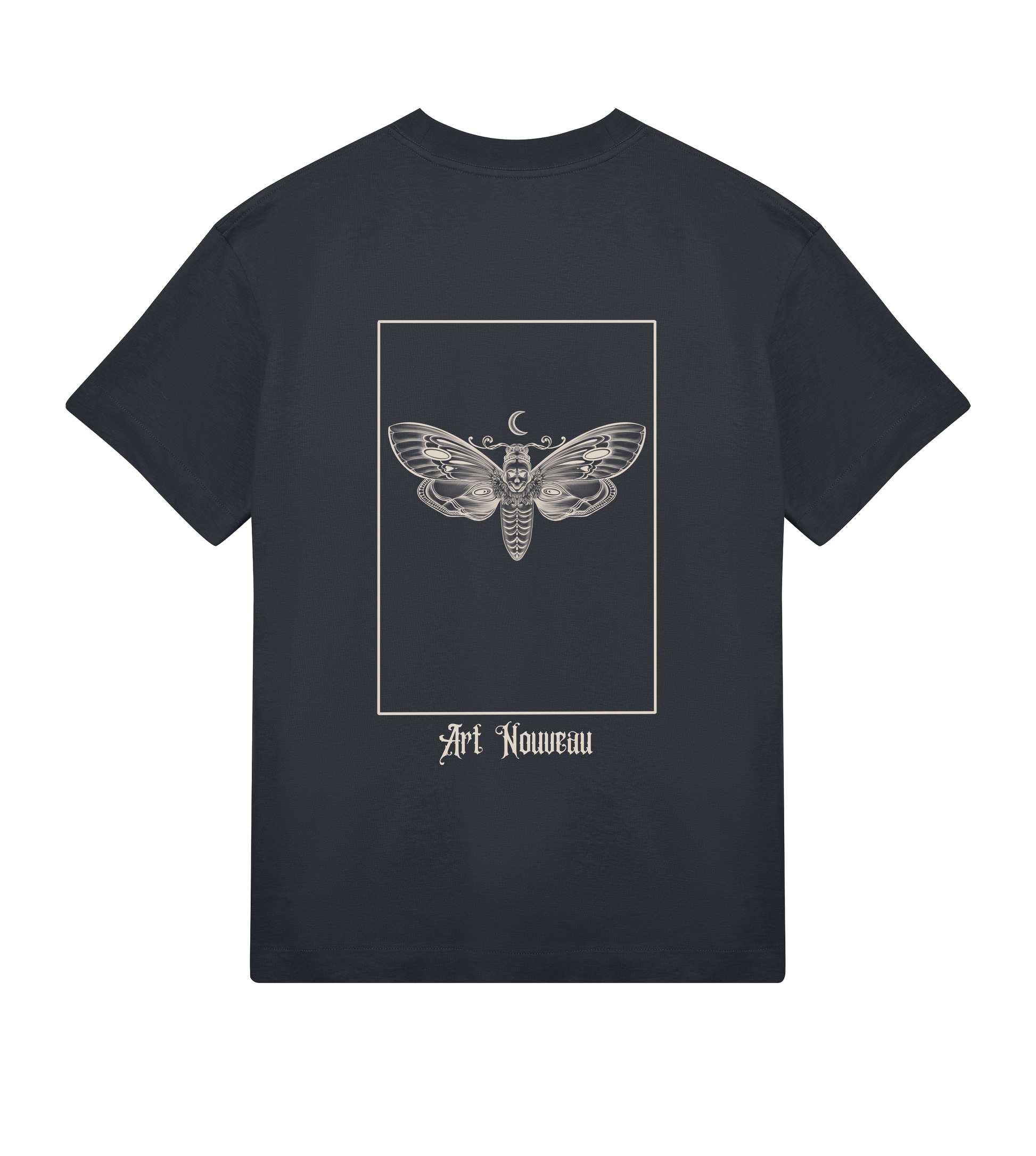 Art Nouveau inspired oversized tshirt black